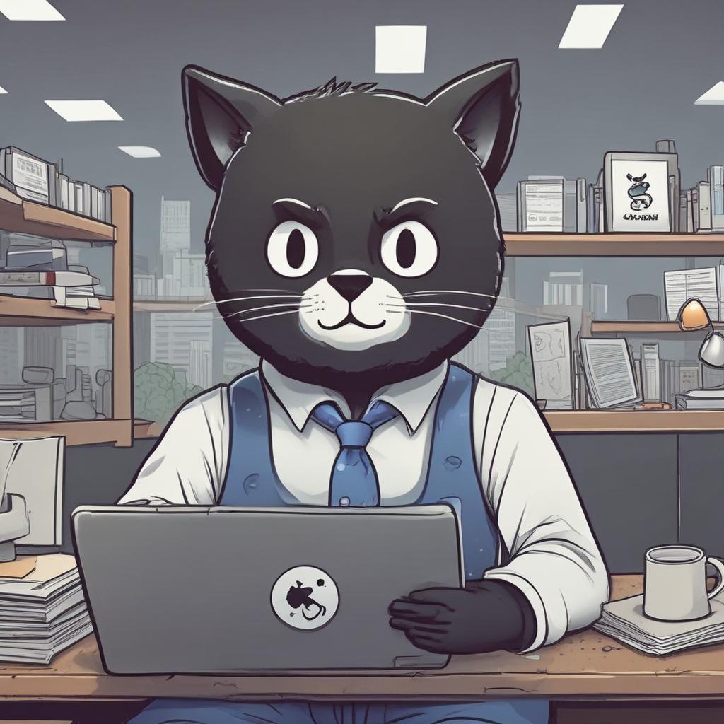 Cat with a tablet